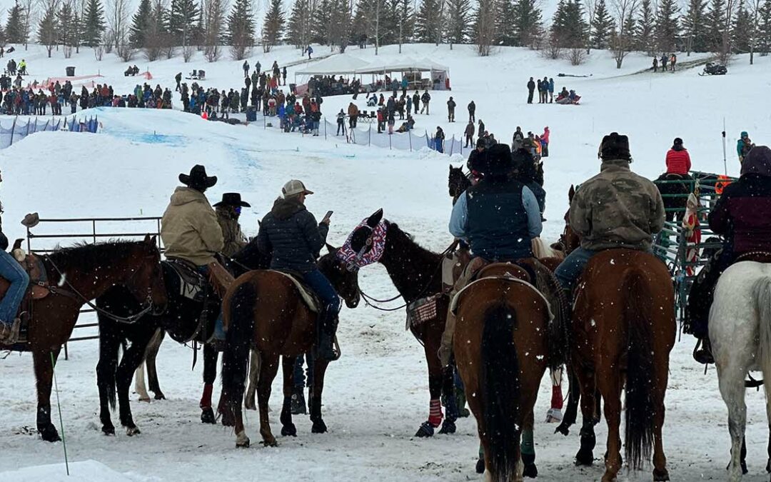The Annual Skijoring Event Held in Driggs, Idaho